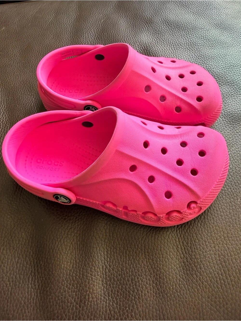 CROCS Kids Hot Pink Water Clogs
